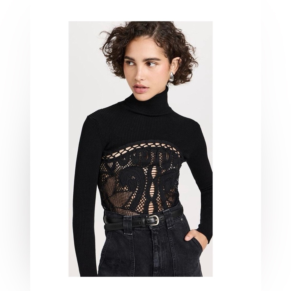Sea New York Embroidered Black Liesel Top Small